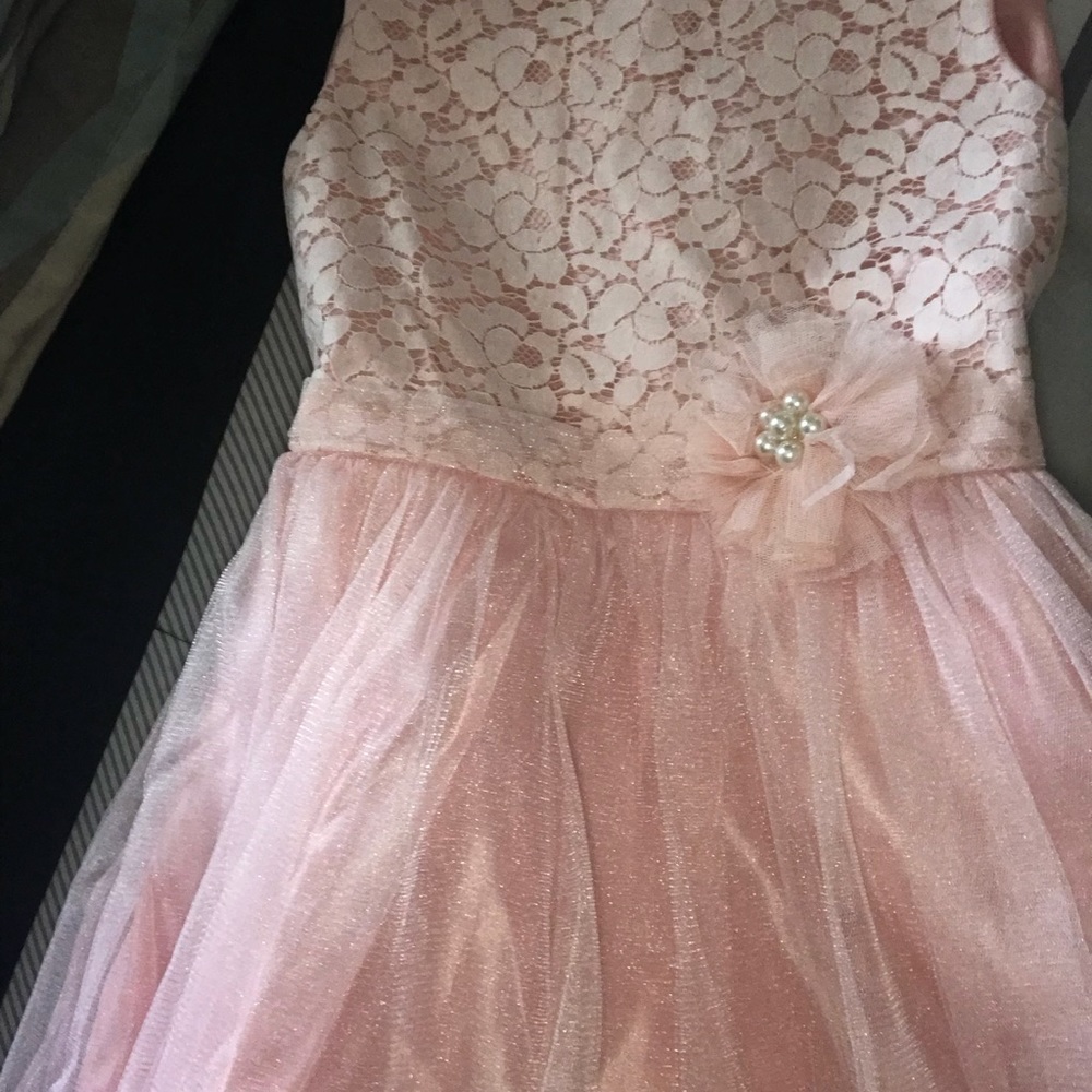 Pretty Pink Flower Girl Dress Size 10.